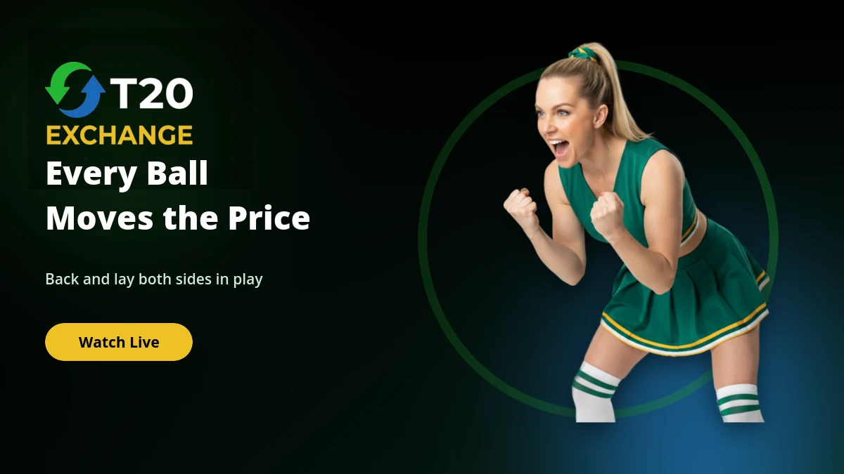 T20 Exchange in-play odds moving as a T20 run chase develops