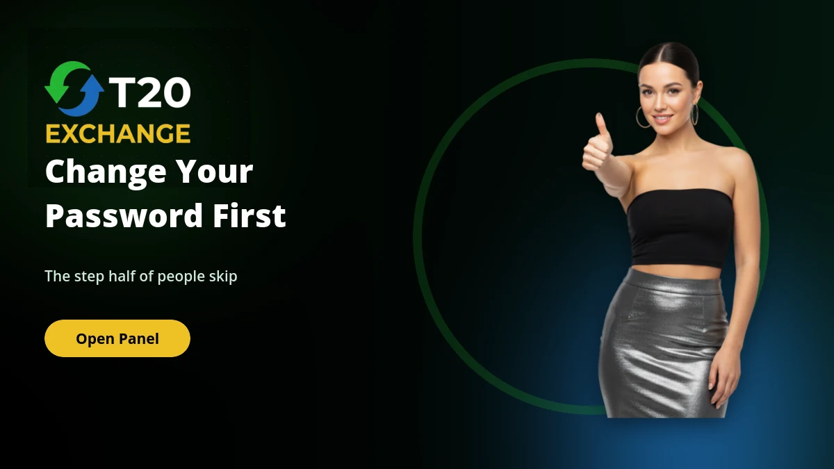 Changing the temporary T20 Exchange password after the first login