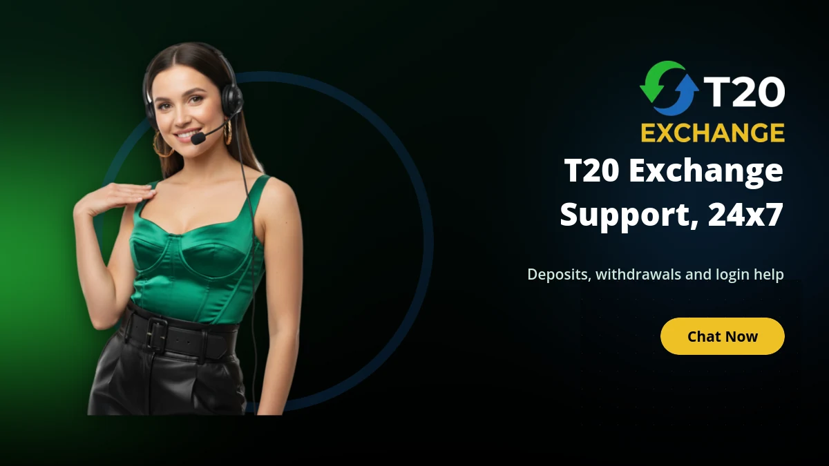 T20 Exchange 24x7 customer support handling deposits and withdrawal queries